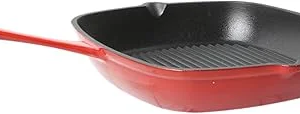 Cast Iron Grill Pan red - 29cmx29cm