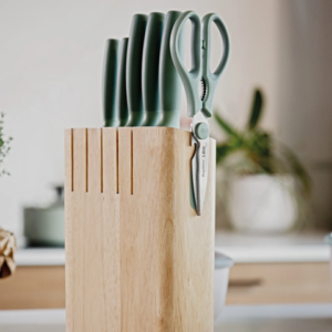 6-pc knife block set Forest – Leo
